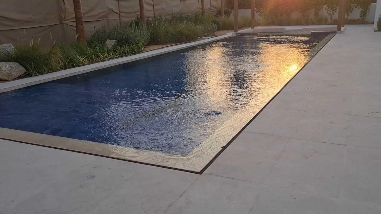 Pool and sunken seating